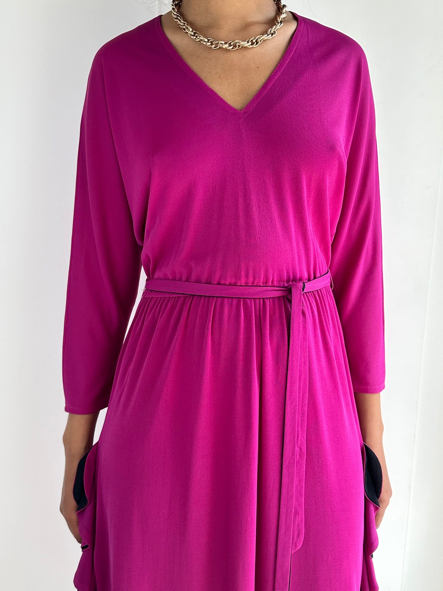 Gorgeous Late 1970's Vintage Purple Disco Dress By Radley London UK 8 - 12