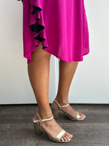 Gorgeous Late 1970's Vintage Purple Disco Dress By Radley London UK 8 - 12