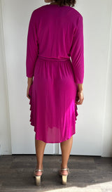 Gorgeous Late 1970's Vintage Purple Disco Dress By Radley London UK 8 - 12