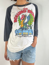 Original Rare Vintage 1981 Rolling Stones American Tour Rock Band T - Shirt UK 6 - 10