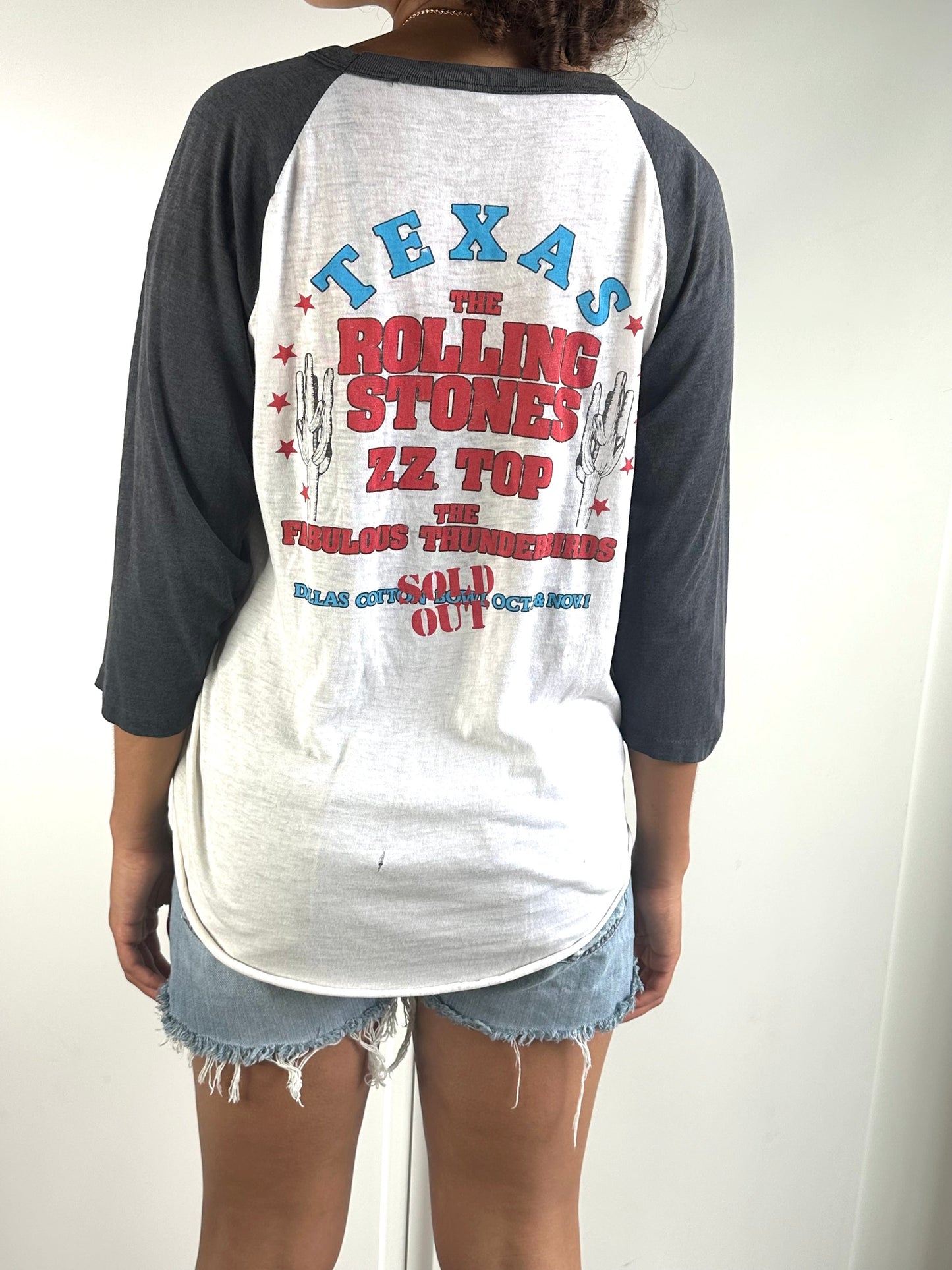 Original Rare Vintage 1981 Rolling Stones American Tour Rock Band T - Shirt UK 6 - 10