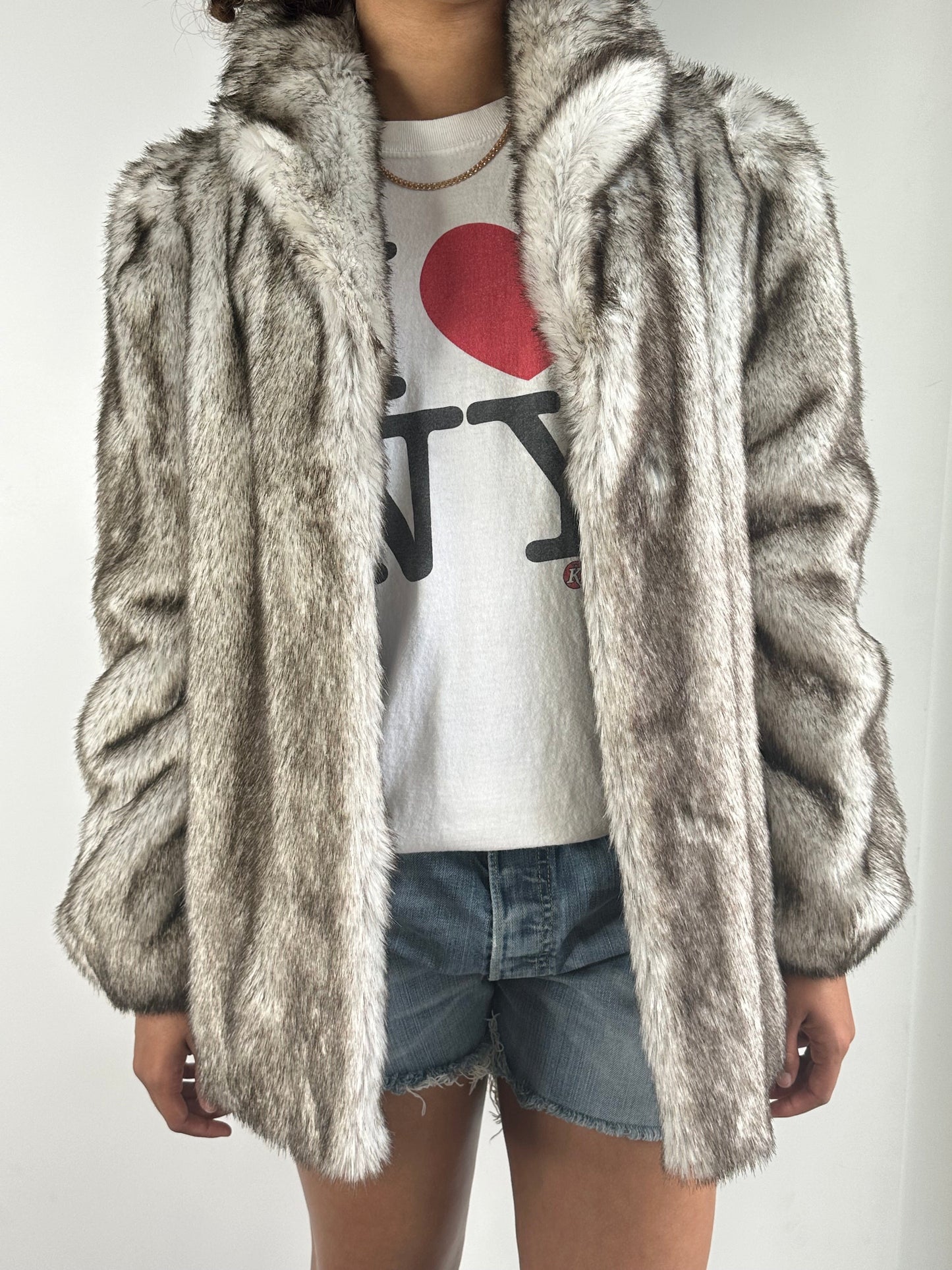 Gorgeous Original 1970's Vintage Faux Fox Fur Coat UK 8 - 14