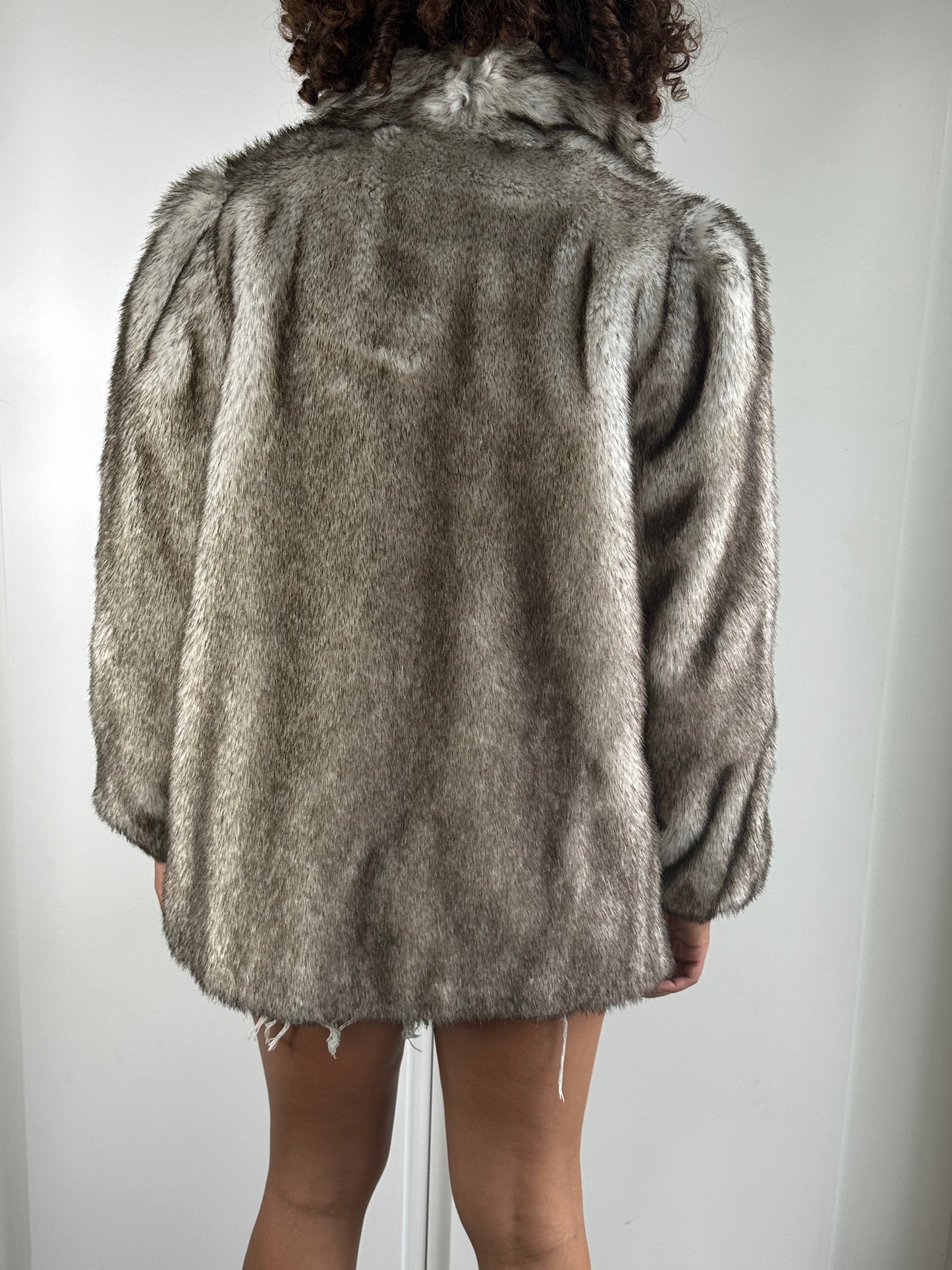 Gorgeous Original 1970's Vintage Faux Fox Fur Coat UK 8 - 14