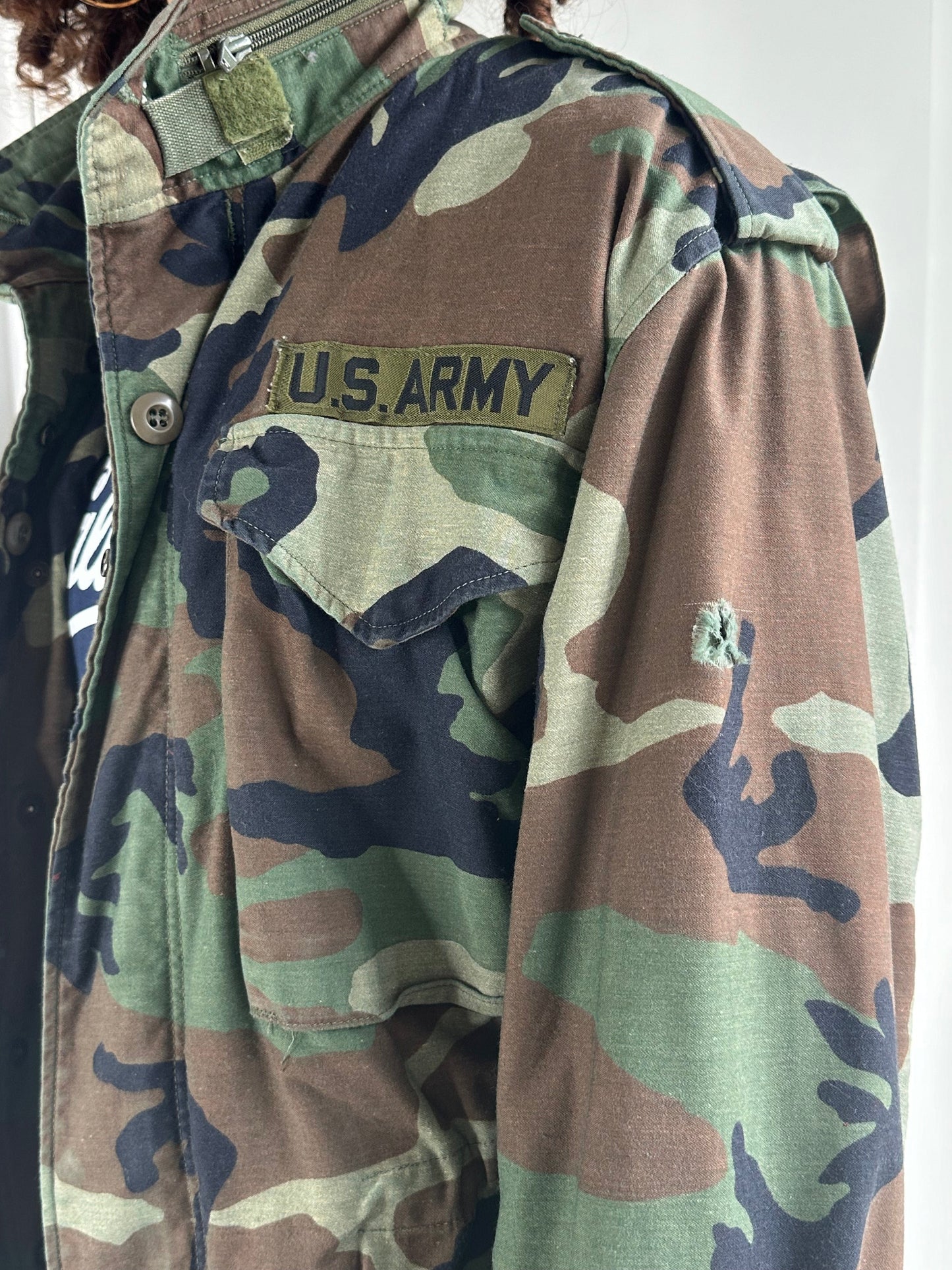 Original Vintage US Army M65 Camouflage Jacket UK 8 - 14