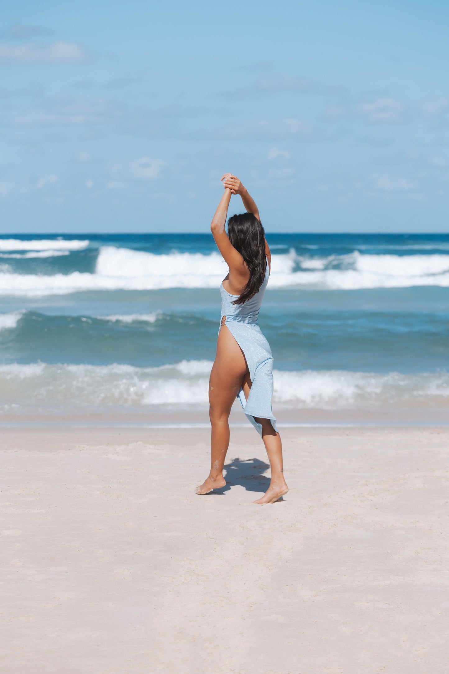 BAHAMA DRESS - BABY BLUE SHIMMER