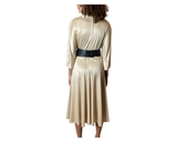 Original 1970's Vintage Gold Disco Dress by Frank Usher UK 10 - 12