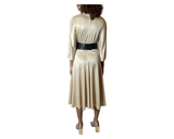 Original 1970's Vintage Gold Disco Dress by Frank Usher UK 10 - 12