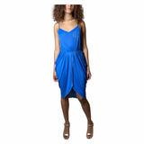 Original 1970's Vintage Electric Blue Disco Dress UK 6 - 8