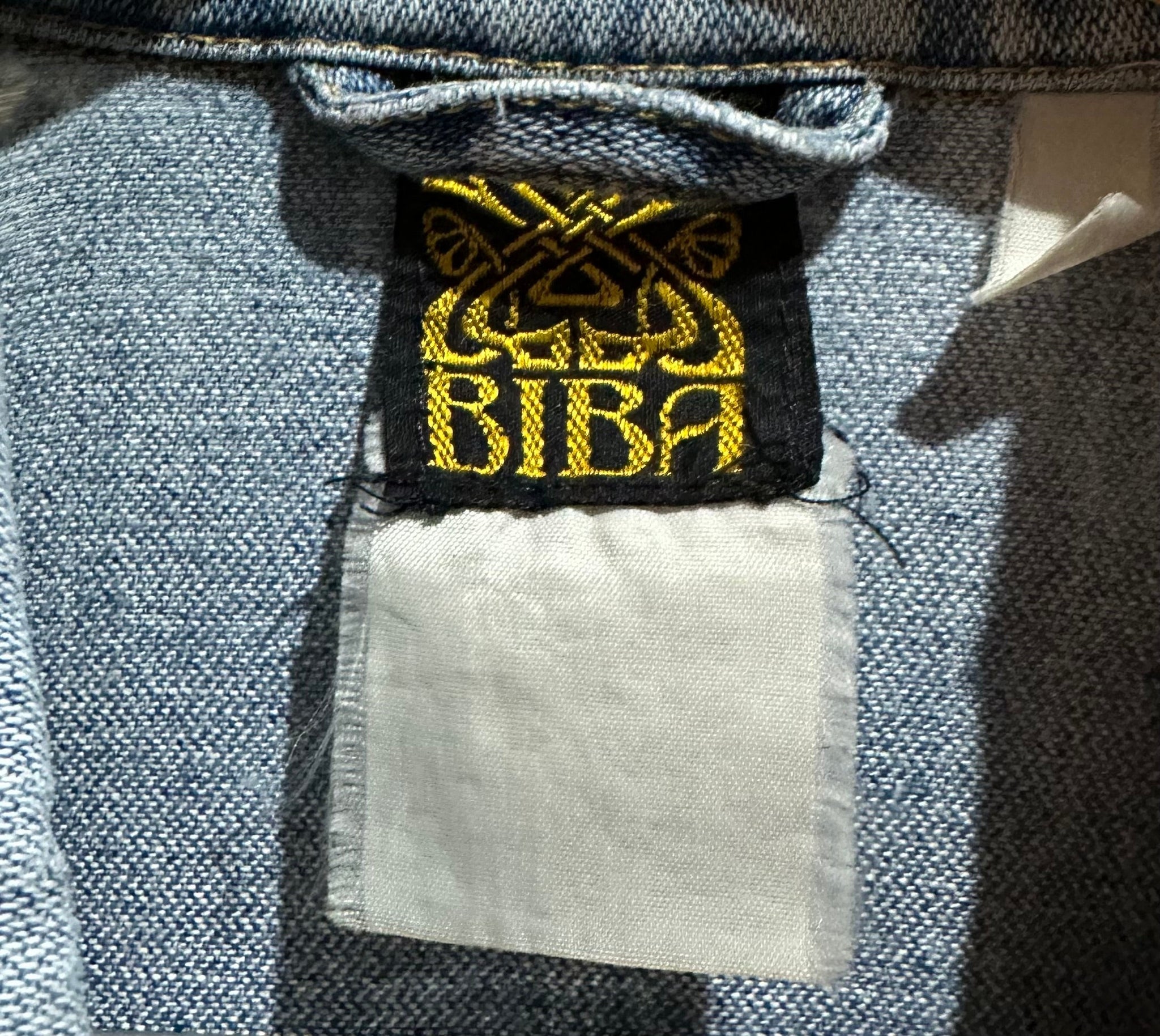 Rare Original Vintage 1980's Biba Blue Denim Jacket UK 8 - 14