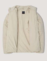 Cream Mock Neck Puffer Jacket