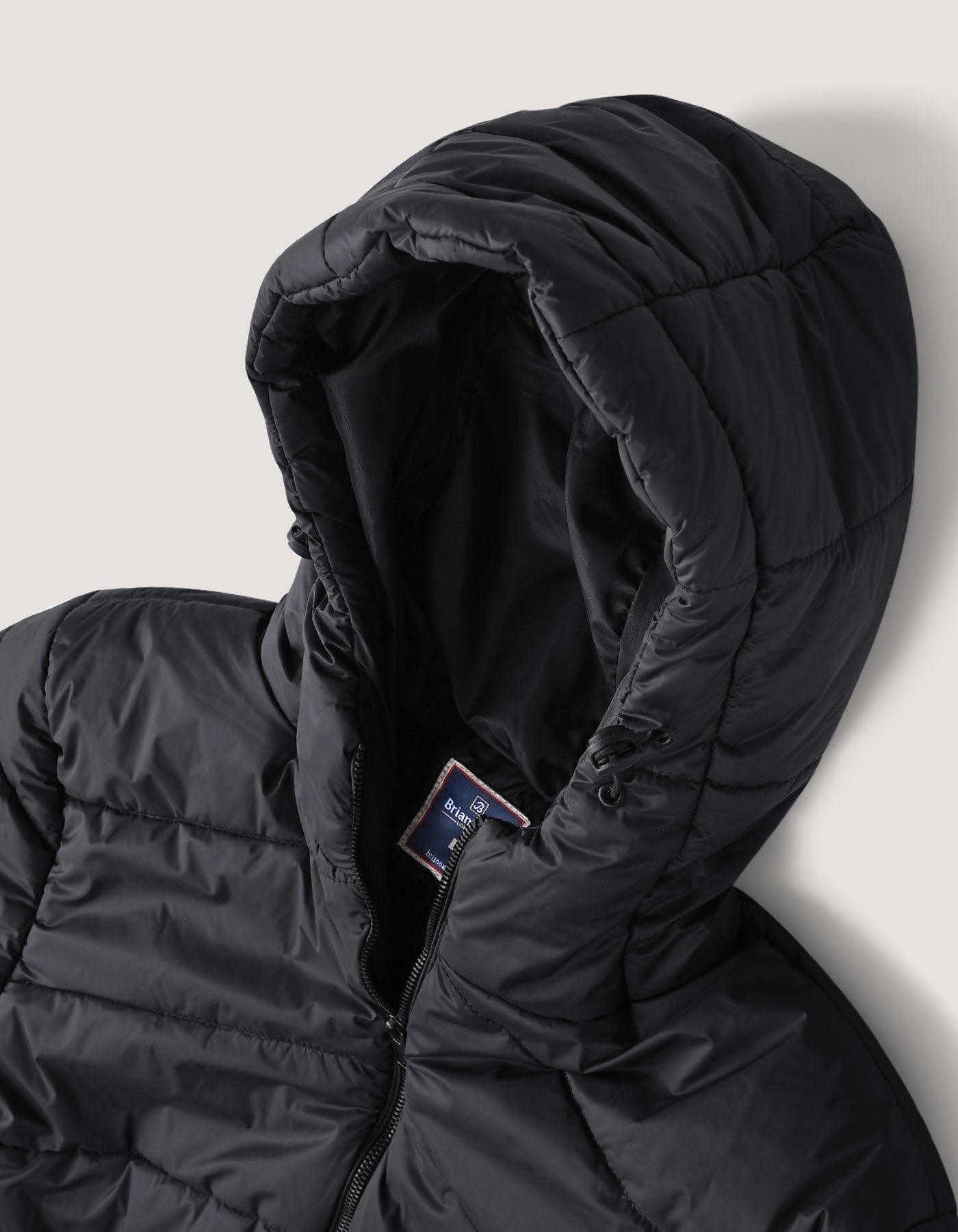 Black Hooded Puffer Jacket
