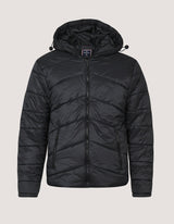 Black Hooded Puffer Jacket