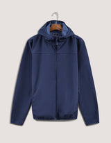 Navy Hooded Windbreaker Jacket