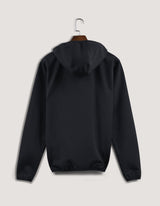 Black Hooded Windbreaker Jacket