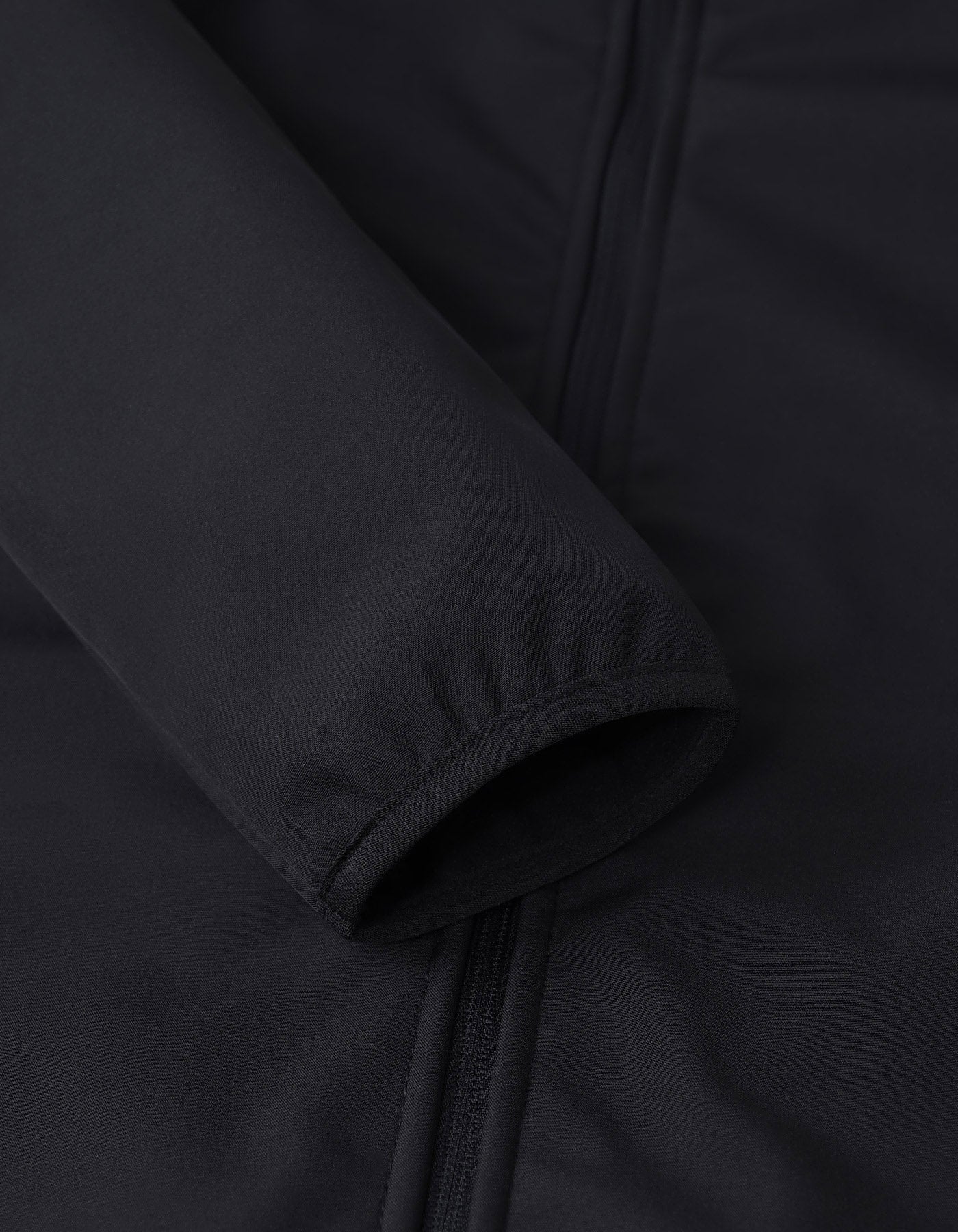 Black Hooded Windbreaker Jacket
