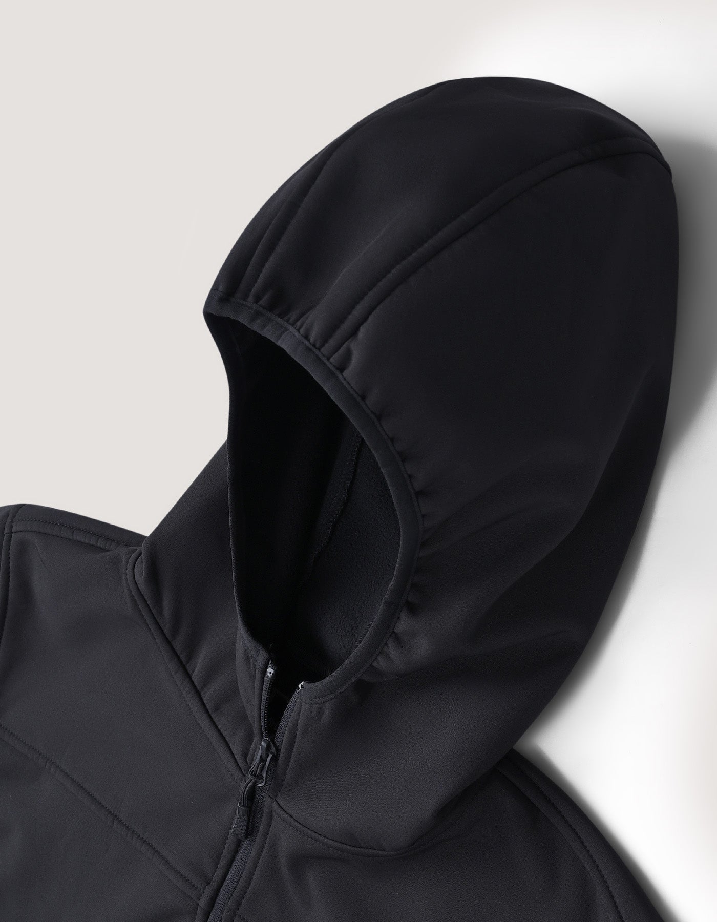 Black Hooded Windbreaker Jacket