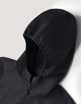 Black Hooded Windbreaker Jacket