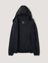 Black Hooded Windbreaker Jacket