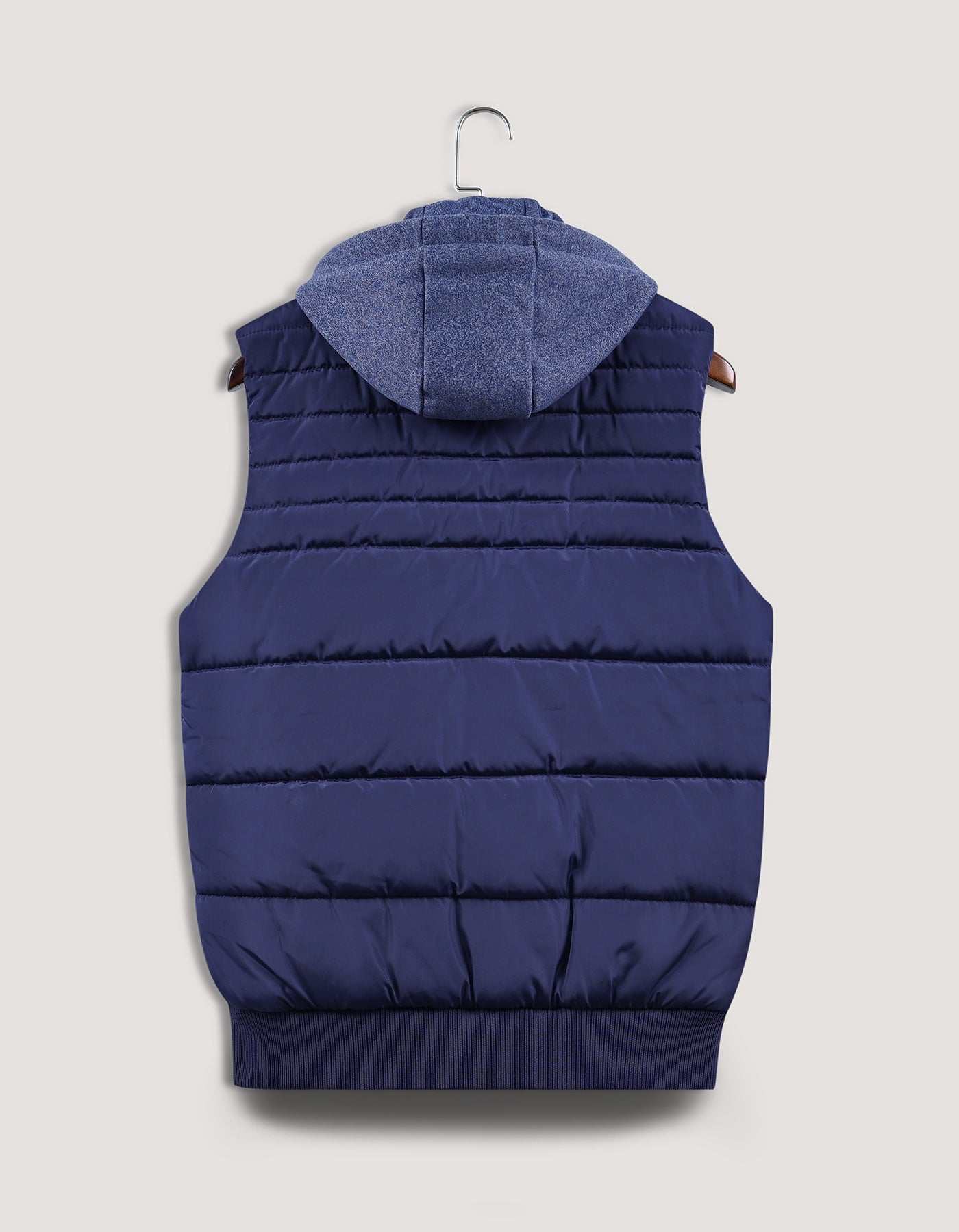 Navy Hooded Gilet Jacket