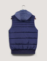 Navy Hooded Gilet Jacket