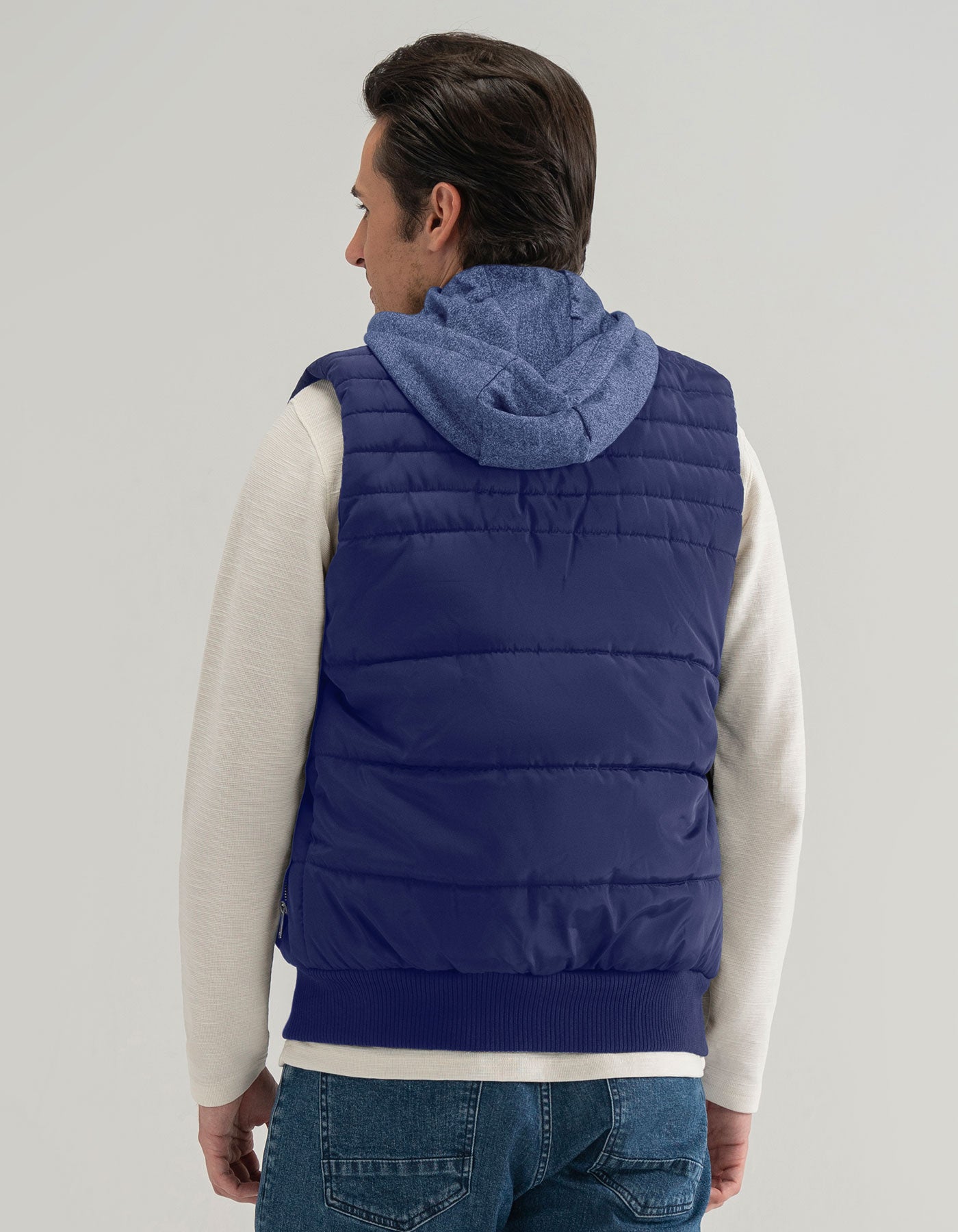 Navy Hooded Gilet Jacket