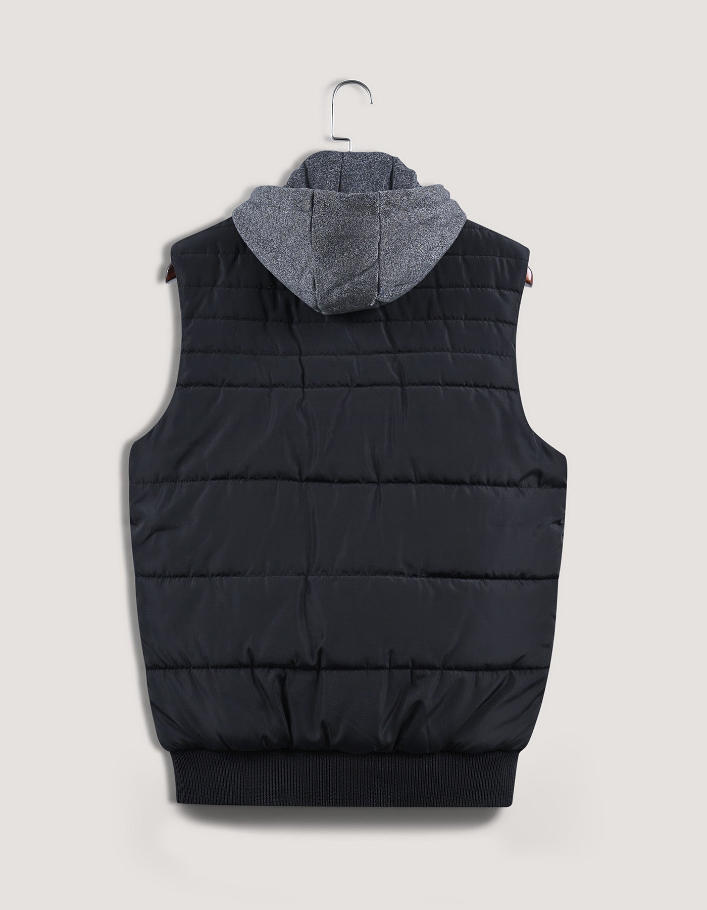 Black Hooded Gilet Jacket