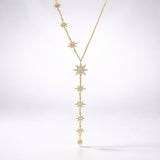 Juliet Star Burst Y Drop Necklace | 18K Gold Plated
