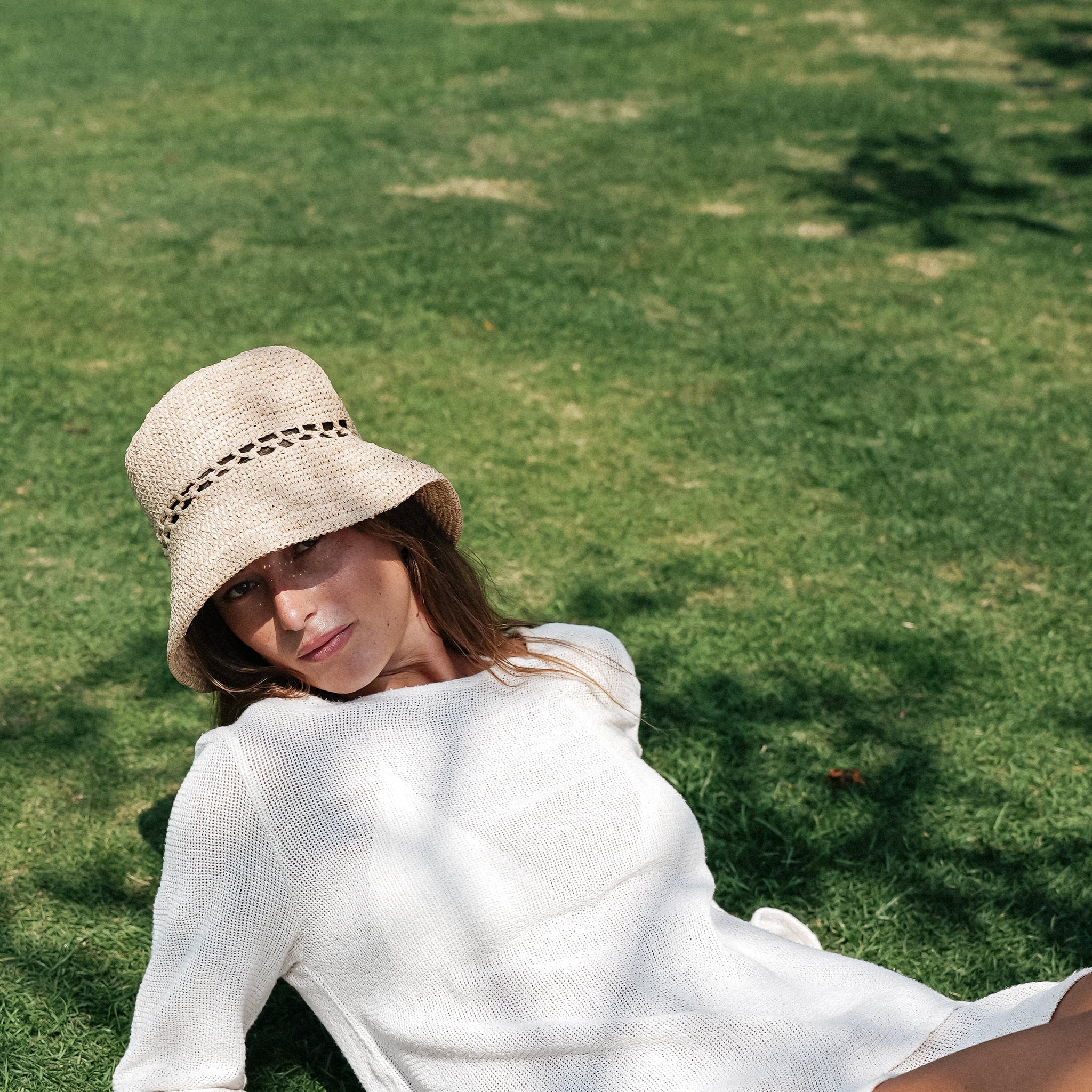 Hole Raffia Hat