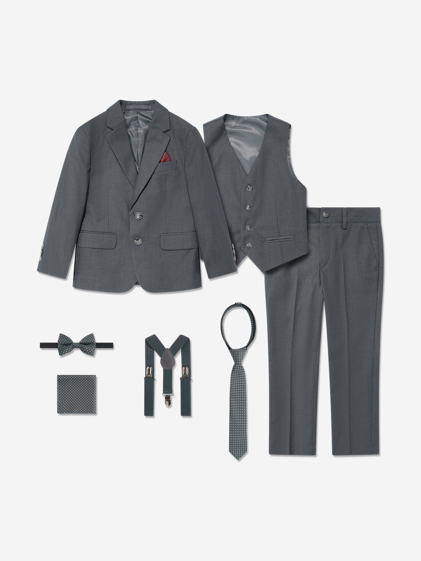 SUITLAB London Boys 7 Piece Suit Set in Grey
