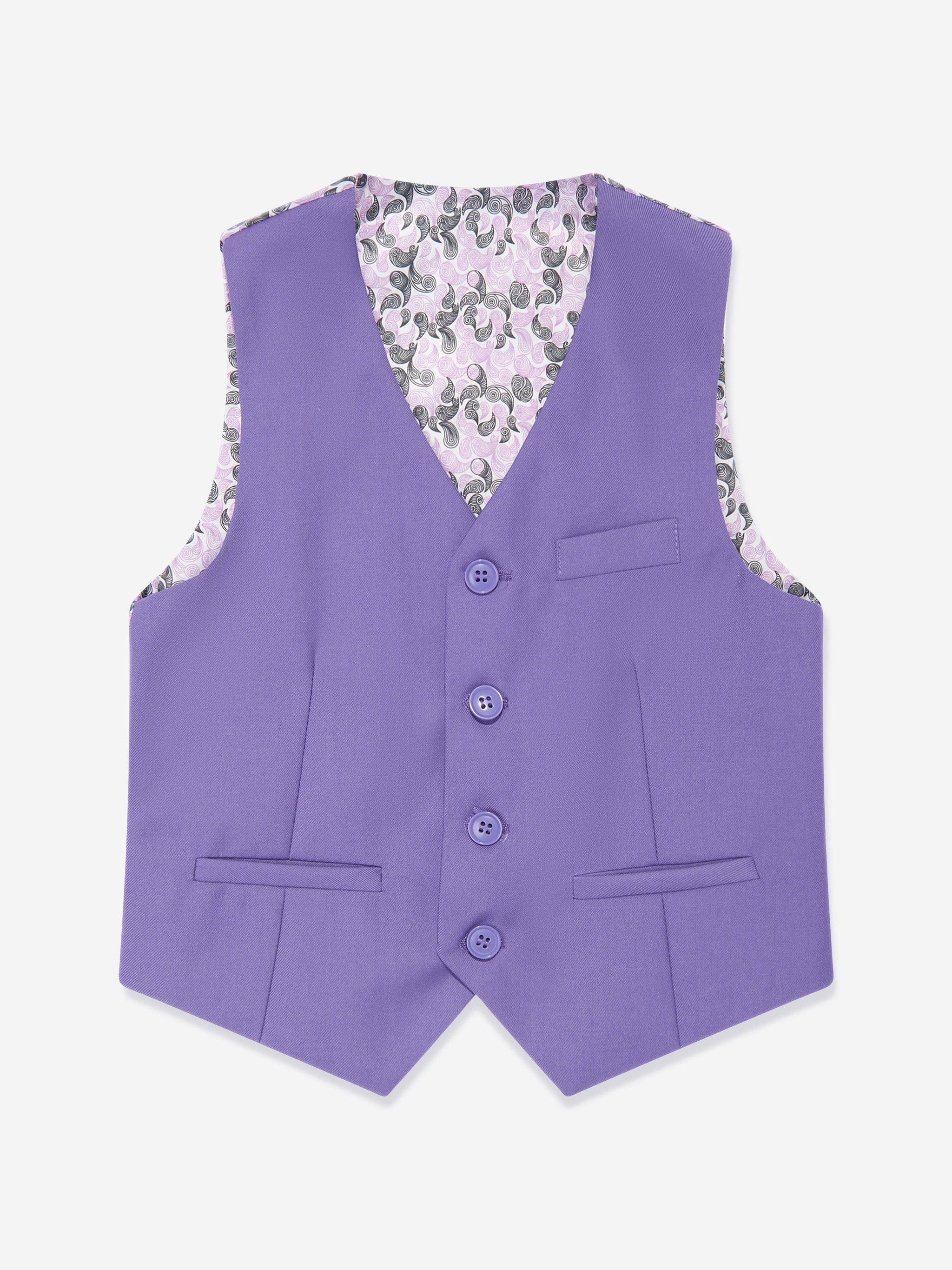 SUITLAB London Boys 7 Piece Suit Set in Purple