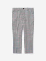 SUITLAB London Boys Checked 3 Piece Suit Set in Grey
