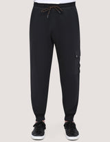 Premium Black Textured Joggers