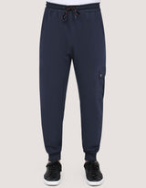 Premium Navy Textured Joggers