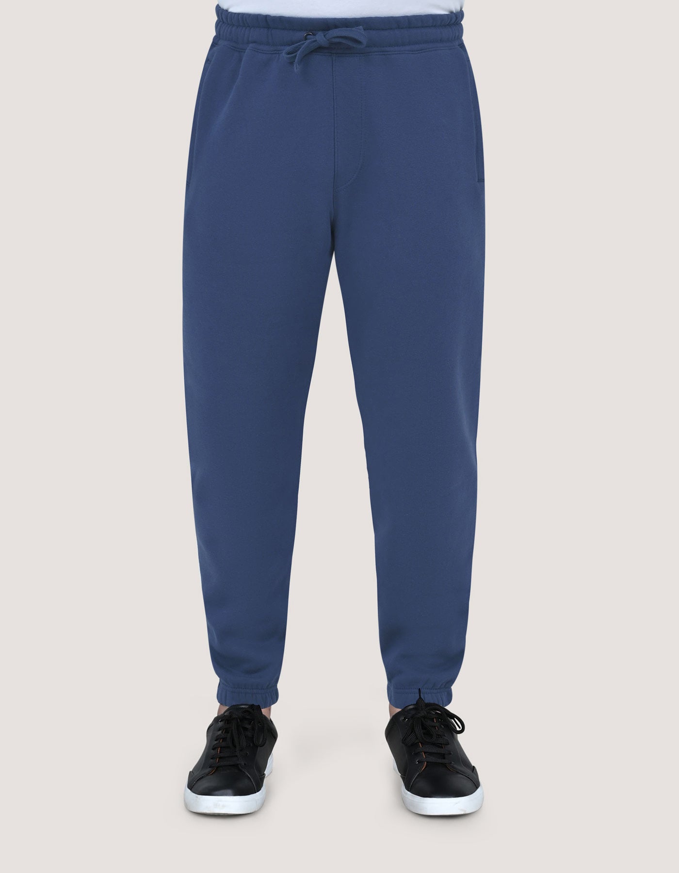 Mid Blue Plain Joggers