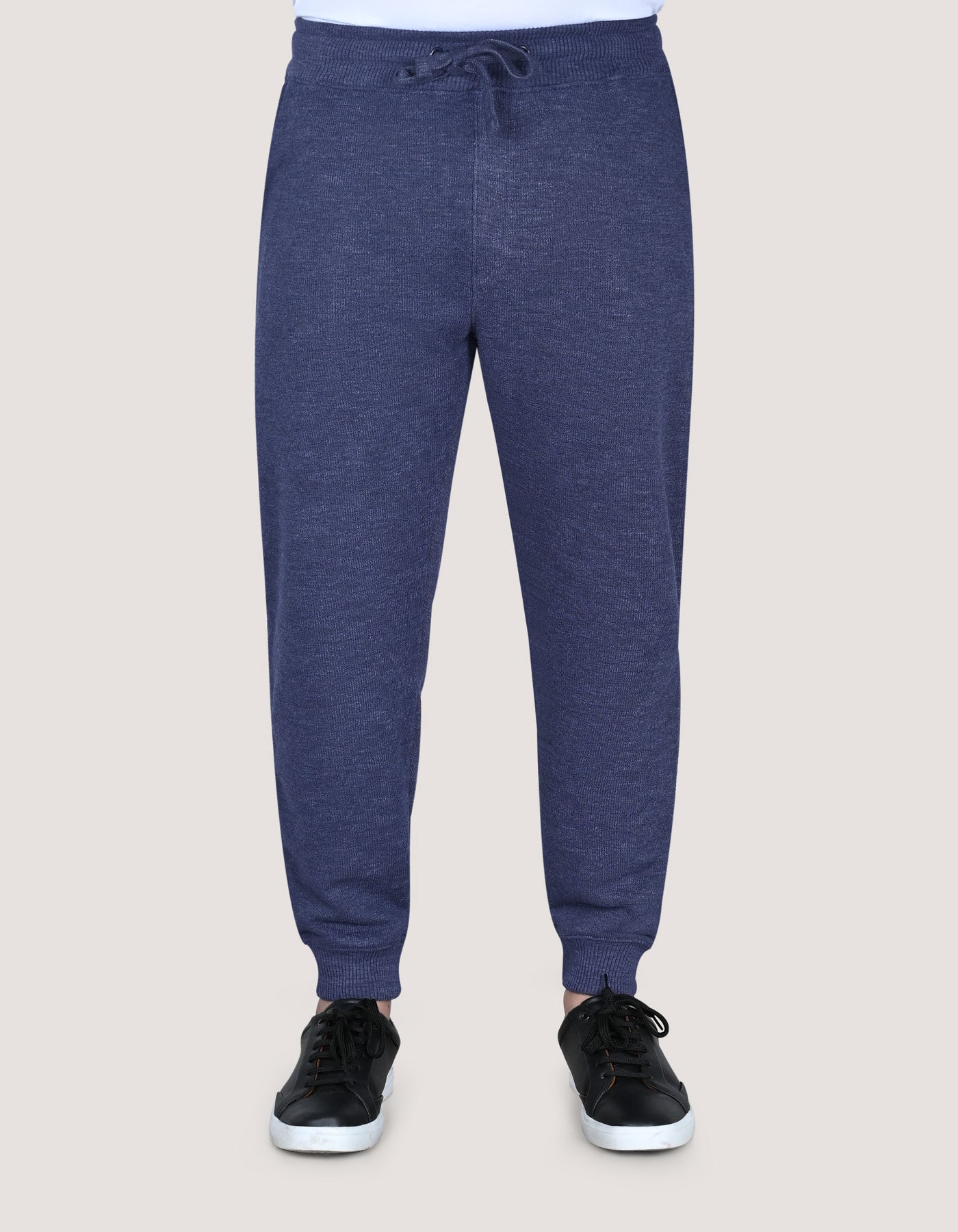 Navy Textured Joggers