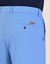 Sky Blue Cotton Blend Shorts