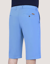 Sky Blue Cotton Blend Shorts