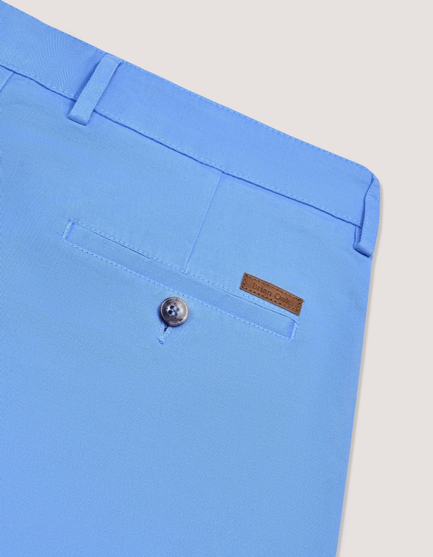 Sky Blue Cotton Blend Shorts