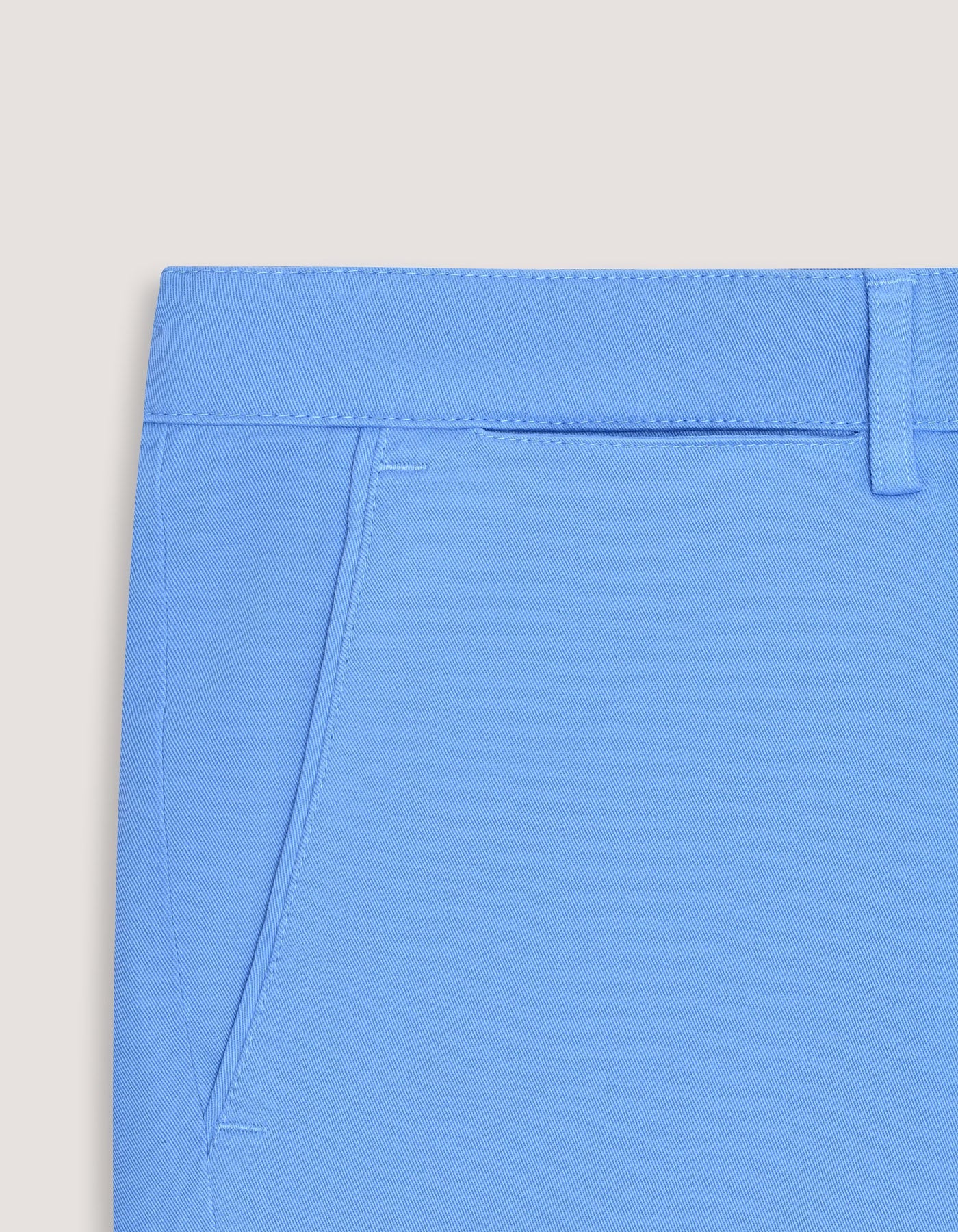 Sky Blue Cotton Blend Shorts