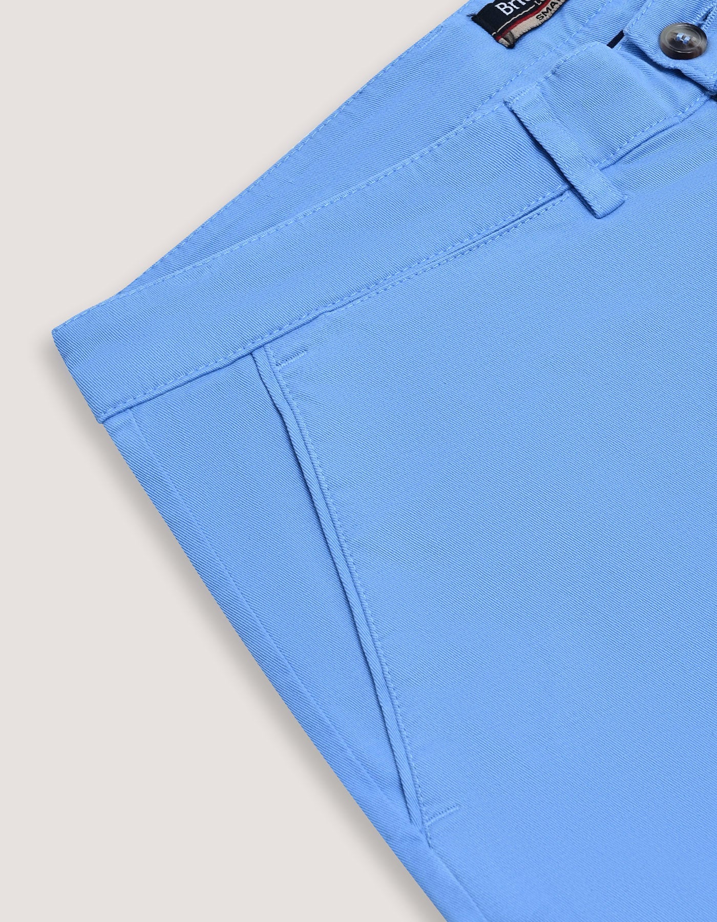 Sky Blue Cotton Blend Shorts