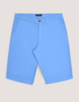 Sky Blue Cotton Blend Shorts