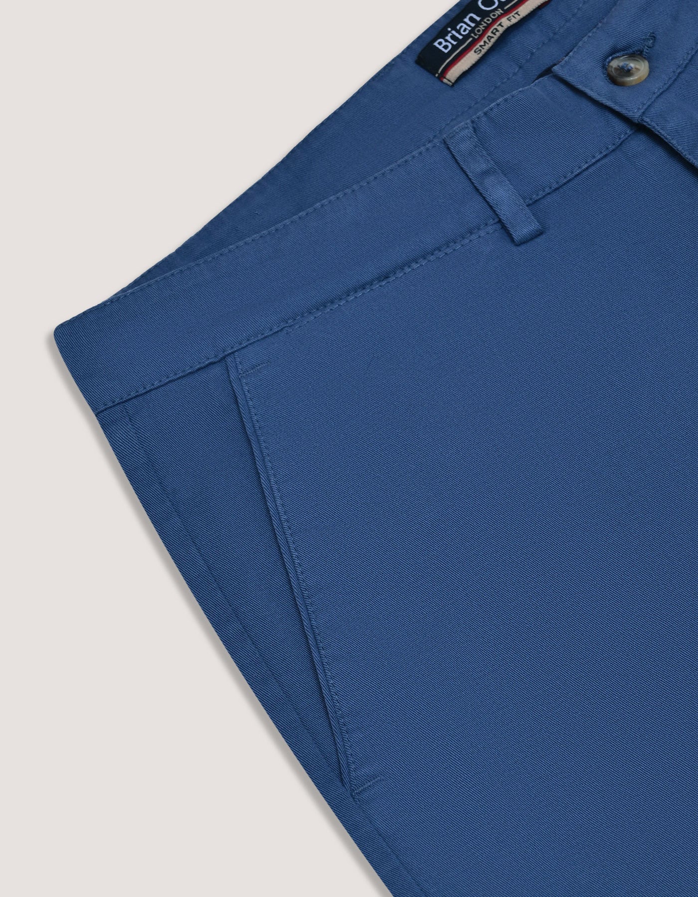Medium Blue Cotton Blend Shorts