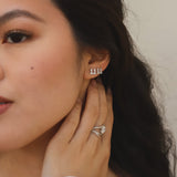 Laila 11:11 Stud Earrings | Silver
