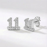 Laila 11:11 Stud Earrings | Silver