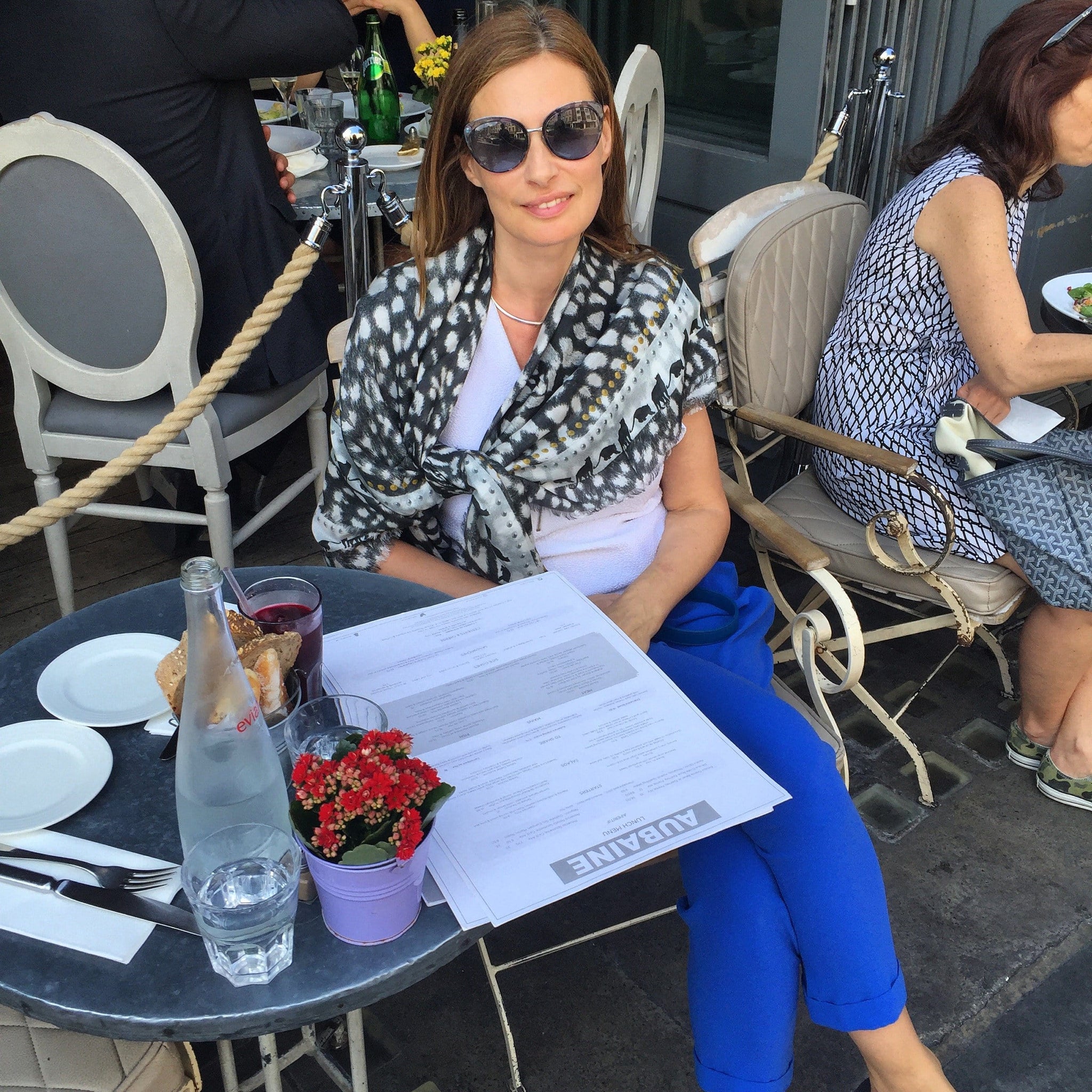 VASSILISA Scarf in Black and White: Leopard Print