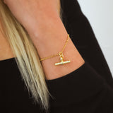 Lola T-Bar Bracelet | 18k Gold Plated
