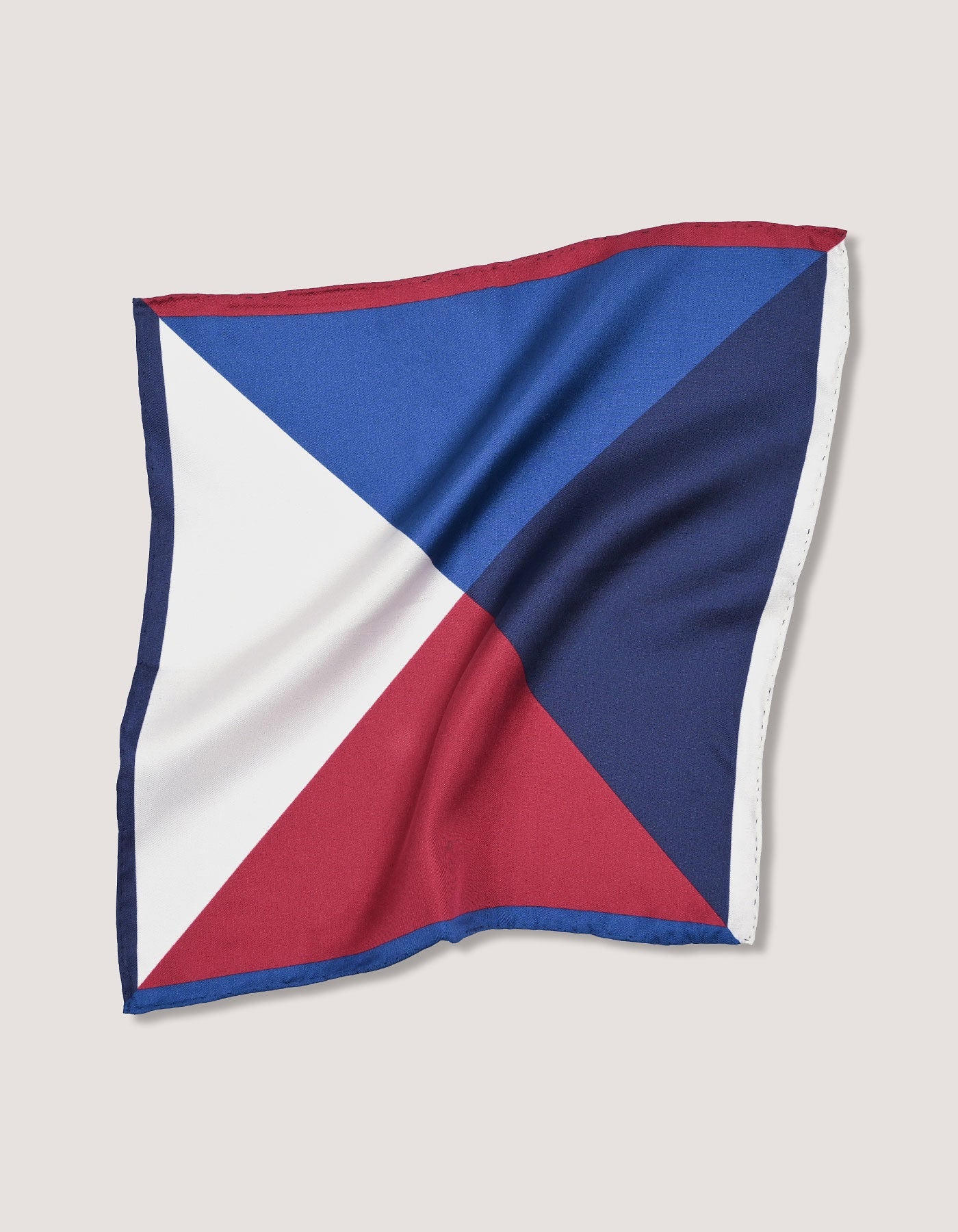 Navy Designer Silk Pocket Square