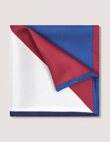 Navy Designer Silk Pocket Square