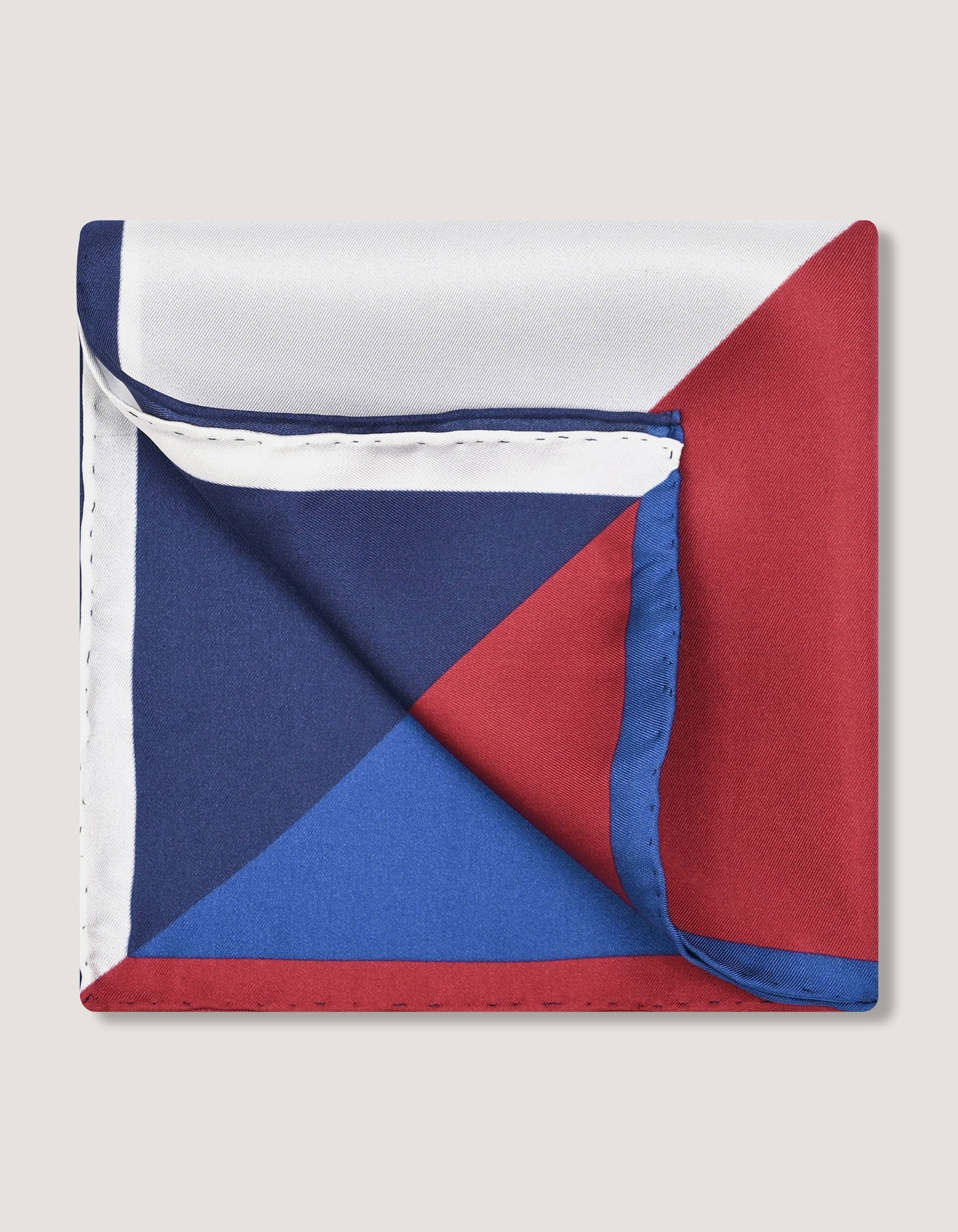 Navy Designer Silk Pocket Square
