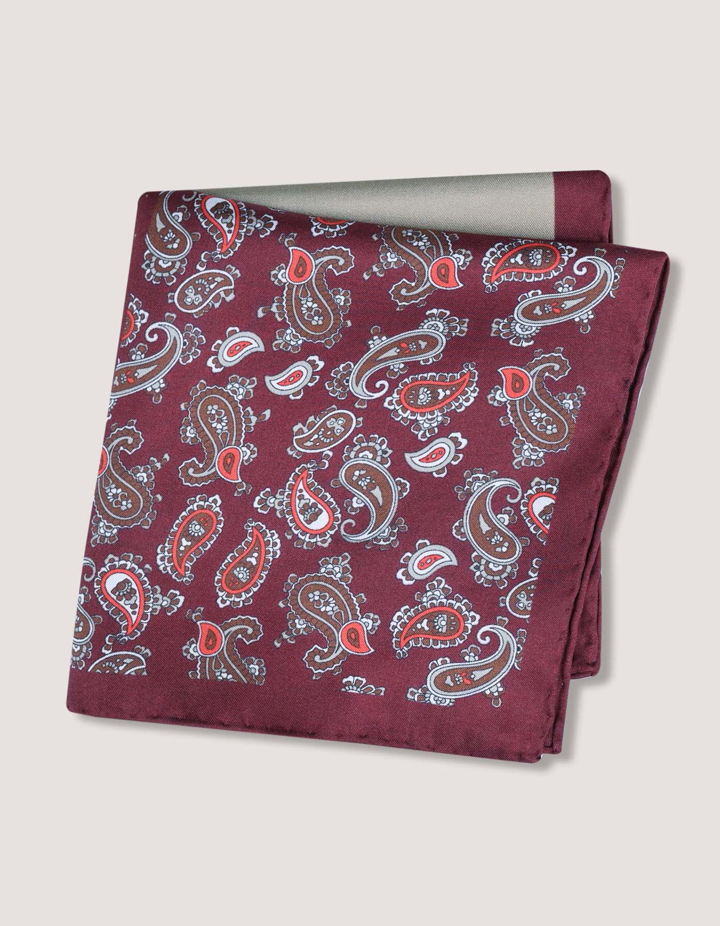 Rust Silk Pocket Square